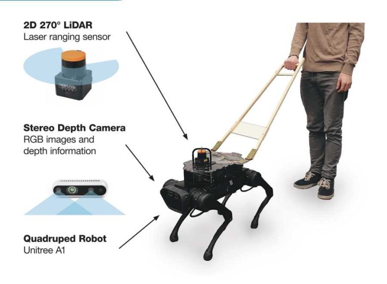 Das Bild zeigt den Robodog in Aktion