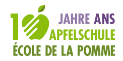 Logo 10 Jahre Apfelschule. 